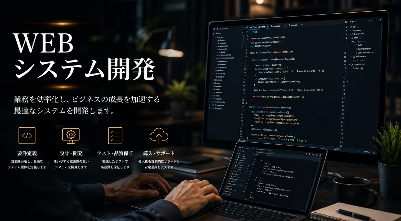 WEBシステム開発のイメージ画像